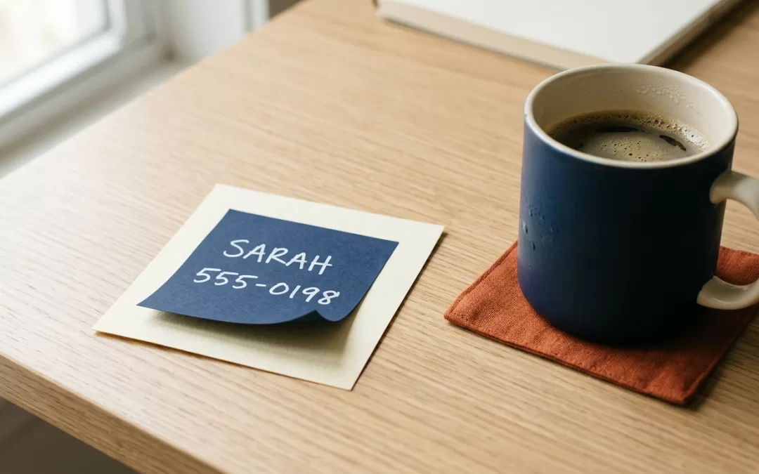 An owner's desk with an unanswered message waiting, illustrating the Stale Lead Flow